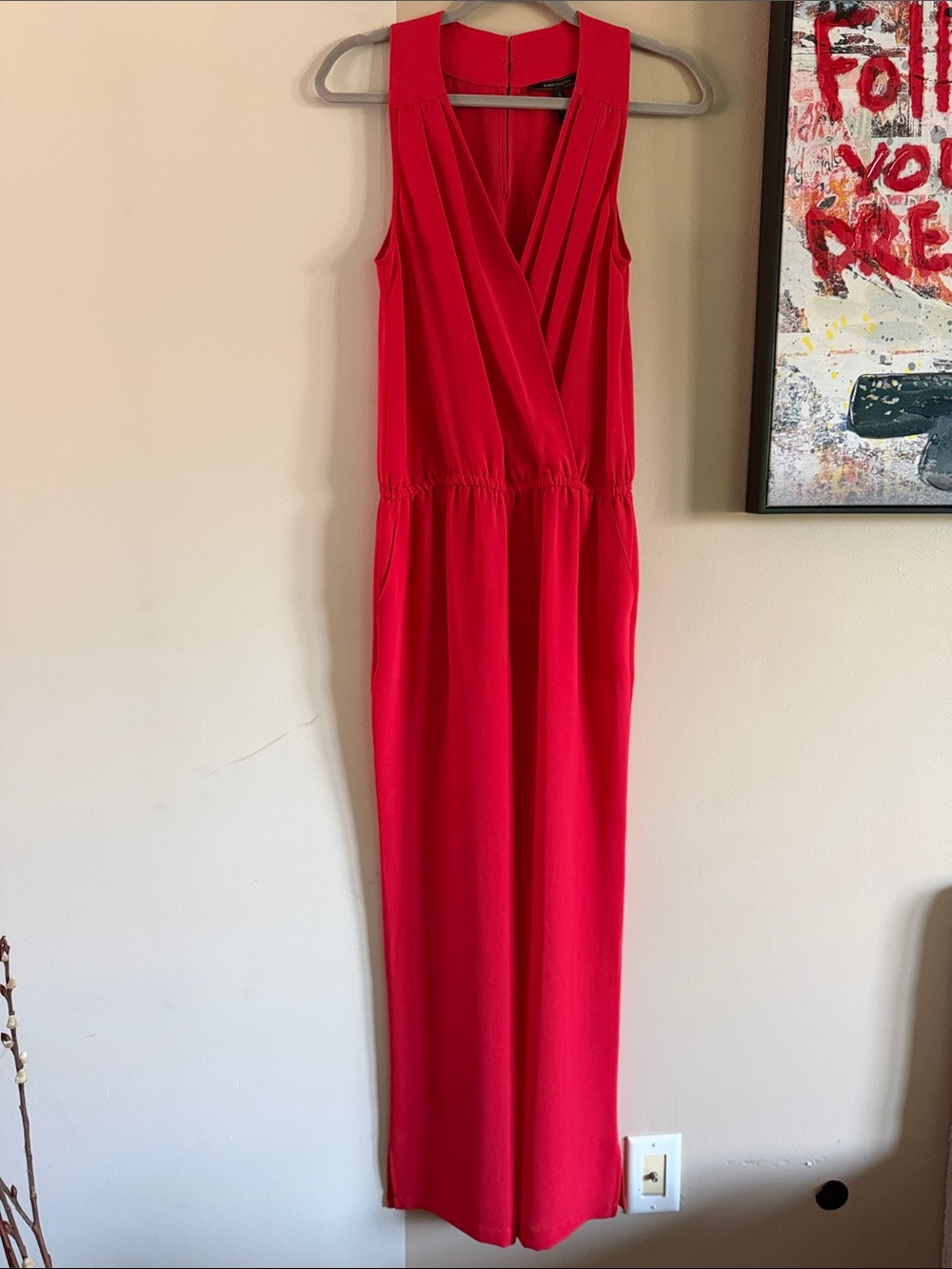 BCBGMaxAzria Teresa Sleeveless V-neck Jumpsuit